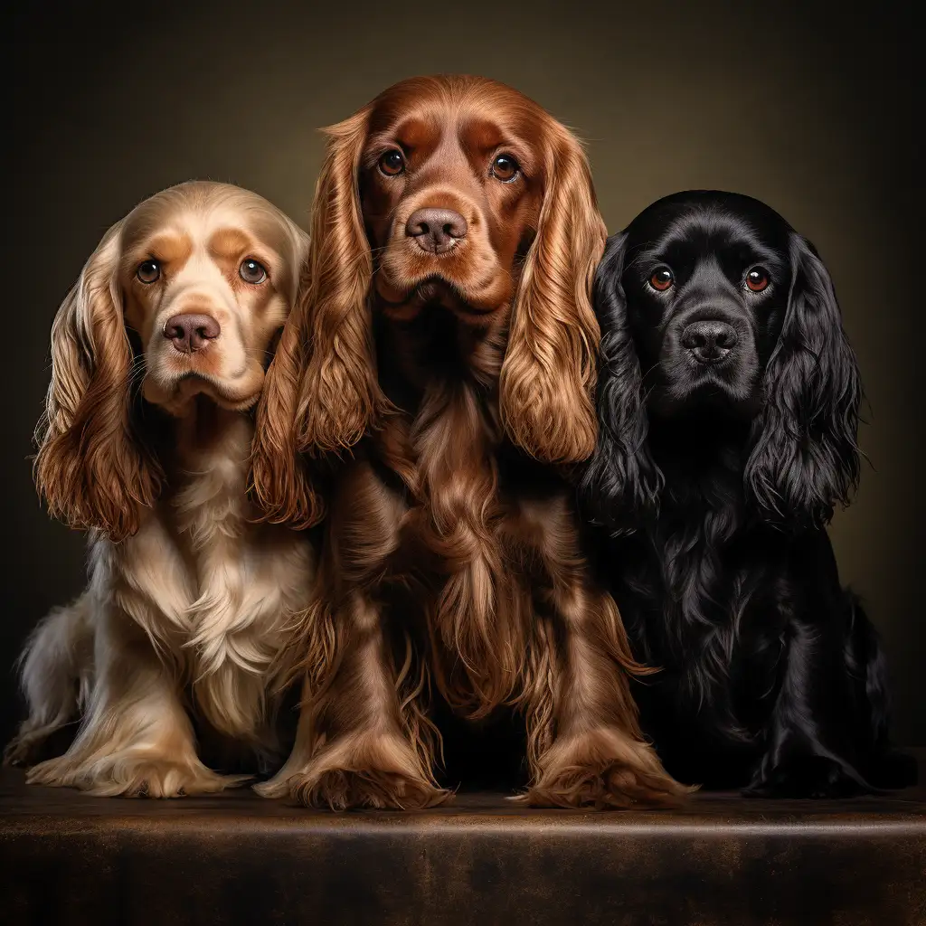 Group of Cocker Spaniels