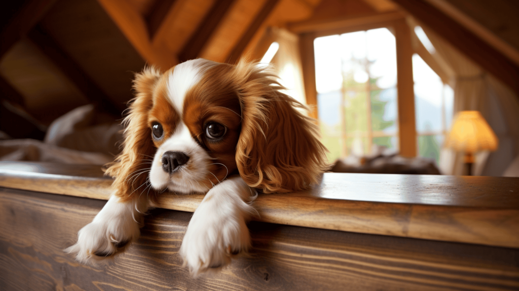 Cavalier King Charles Spaniel in a house
